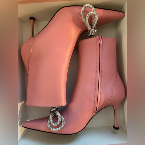 Mach & Mach Crystal Embellished Double Bow Bootie size 41 - Picture 8 of 8